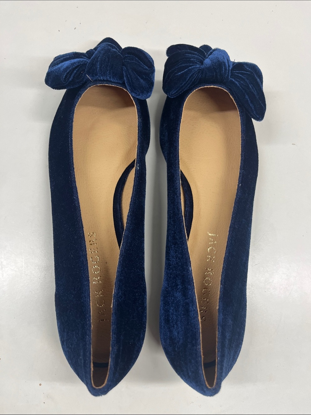 New Jack Rogers Velvet Bow Flats Heidi in Blue Size 11 - Picture 5 of 8